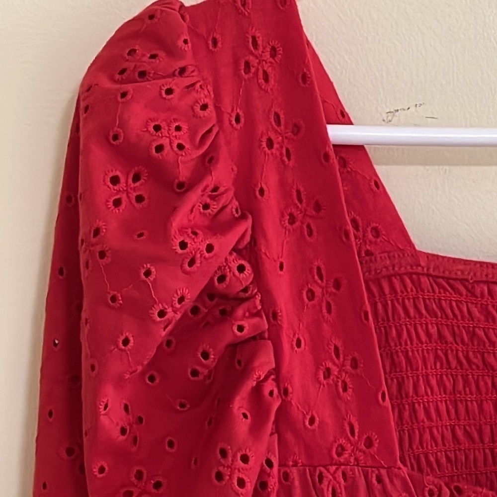 Loft smocked bodice eyelet top size XXL - Picture 3 of 9